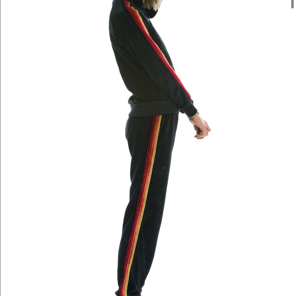 Aviator Nation pants in navy striped velvet. Sz. S - Picture 2 of 3